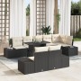 Juego de Sofá de Jardín Set de 9 Negro y crema by , Outdoor sofas - Ref: Foro24-3349203, Price: 664,28 €, Discount: %