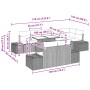 Juego de Sofá de Jardín Set de 9 Negro y crema by , Outdoor sofas - Ref: Foro24-3349203, Price: 664,28 €, Discount: %
