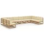Gartenmöbel-Set 10 Stück honigbraune Kiefernholzkissen von vidaXL, Gartensets - Ref: Foro24-3077207, Preis: 1,00 €, Rabatt: %
