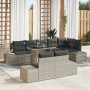 Conjunto de sofá de jardín 9 piezas Gris con cojines negros von , Outdoor-Sofas - Ref: Foro24-3349208, Preis: 747,93 €, Rabat...