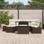 Juego de Sofás de Jardín Set de 7 Beige Ratán de , Sofás de exterior - Ref: Foro24-3349214, Precio: 535,17 €, Descuento: %