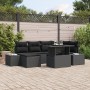 Conjunto de Sofá de Jardín Juego de 7 Negro Ratán, Poliéster by , Outdoor sofas - Ref: Foro24-3349219, Price: 506,31 €, Disco...