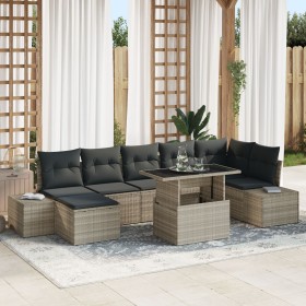 Conjunto de Sofá de Jardín 8 Piezas Gris Mimbre by , Outdoor sofas - Ref: Foro24-3349228, Price: 615,37 €, Discount: %