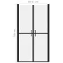 Puerta de ducha ESG esmerilado (88-91)x190 cm de vidaXL, Puertas de ducha - Ref: Foro24-150842, Precio: 191,30 €, Descuento: %