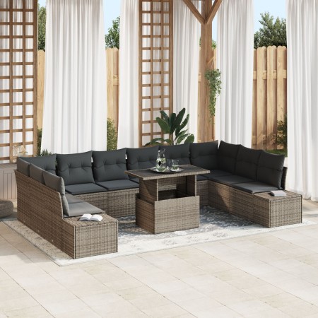 Conjunto de Sofás de Jardín 11 Piezas Gris Ratán von , Outdoor-Sofas - Ref: Foro24-3349255, Preis: 736,42 €, Rabatt: %