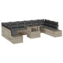 Conjunto de Sofá de Jardín Juego de 11 Gris, Marrón Claro by , Outdoor sofas - Ref: Foro24-3349258, Price: 838,71 €, Discount: %