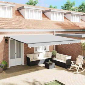 Toldo Manual Antracita 4,5 x 3,5 m Metal Toldo Manual Antracita 4,5 x 3,5 m Metal