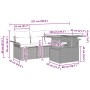 Set de Sofás de Jardín Juego de 5 Piezas Gris Poliratán y Acero by , Outdoor sofas - Ref: Foro24-3349264, Price: 354,91 €, Di...