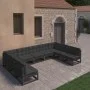 Gartenmöbelset 9-tlg. mit Kissen Kiefernholz schwarz von vidaXL, Gartensets - Ref: Foro24-3077198, Preis: 1,00 €, Rabatt: %