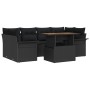 Conjunto de Sofás de Jardín de 7 Piezas con Cojines de Ratán Poliéster Negro von , Outdoor-Sofas - Ref: Foro24-3349288, Preis...
