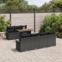 Juego de Sofá de Jardín de 8 Piezas con Cojines Negro Poliratán Acacia by , Outdoor sofas - Ref: Foro24-3349295, Price: 580,9...