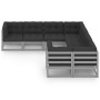 8-piece garden furniture set with gray pine wood cushions by vidaXL, Garden sets - Ref: Foro24-3077026, Price: 775,01 €, Disc...
