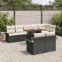 Juego de Comedor de Jardín de 9 Piezas con Cojines Negros de Poliratán y Acacia by , Outdoor sofas - Ref: Foro24-3349347, Pri...