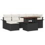 Conjunto de Comedor de Jardín de 7 Piezas con Cojines Negro Poliratán von , Outdoor-Sofas - Ref: Foro24-3349354, Preis: 459,3...