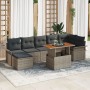 Conjunto de Sofá de Jardín Set de 8 Gris Ratán Sintético y Madera by , Outdoor sofas - Ref: Foro24-3349362, Price: 522,14 €, ...