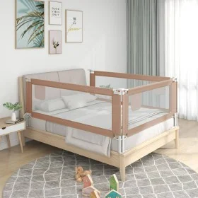 Safety rail for child's bed gray taupe fabric 200x25 cm by vidaXL, Safety railings - Ref: Foro24-10224, Price: 43,29 €, Disco...