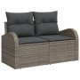 Juego de Comedor de Jardín de 7 Piezas con Cojines Gris Ratán Poliéster Acacia by , Outdoor sofas - Ref: Foro24-3349530, Pric...