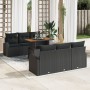 Conjunto de comedor de jardín de 7 piezas con cojines Ratán negro Poliratán de , Sofás de exterior - Ref: Foro24-3349533, Pre...