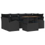 Juego de Comedor de Jardín de 7 Piezas con Cojines Negro de Ratán Poliéster by , Outdoor sofas - Ref: Foro24-3349540, Price: ...
