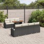 Conjunto de Comedor de Jardín de 8 Piezas con Cojines Negros de Ratán Polimérico by , Outdoor sofas - Ref: Foro24-3349543, Pr...