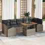 Conjunto de Sofá de Jardín Juego de 8 Gris, Marrón by , Outdoor sofas - Ref: Foro24-3349551, Price: 552,90 €, Discount: %