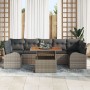 Conjunto de Sofá de Jardín Juego de 8 Gris, Marrón by , Outdoor sofas - Ref: Foro24-3349551, Price: 552,90 €, Discount: %
