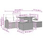 Set de comedor de jardín de 6 piezas con cojines, ratán negro y acacia by , Outdoor sofas - Ref: Foro24-3349575, Price: 398,6...