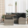 Juego de Sofás de Jardín Set de 5 Gris Ratán sintético, Acero, Tela by , Outdoor sofas - Ref: Foro24-3349579, Price: 375,17 €...