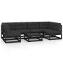 7-piece garden furniture set with black pine wood cushions by vidaXL, Garden sets - Ref: Foro24-3077183, Price: 733,09 €, Dis...