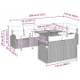 Conjunto de Sofá de Jardín Set de 9 Gris y Marrón Ratán by , Outdoor sofas - Ref: Foro24-3349600, Price: 642,46 €, Discount: %