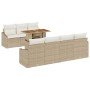 Set de Comedor de Jardín de 8 Piezas con Cojines Beige Ratán Acacia by , Outdoor sofas - Ref: Foro24-3349798, Price: 585,71 €...
