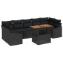 Juego de Sofás de Jardín Juego de 8 Negro Ratán, Madera von , Outdoor-Sofas - Ref: Foro24-3349806, Preis: 572,60 €, Rabatt: %