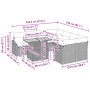 Conjunto de Sofá de Jardín Juego de 9 Negro Poliratán, Acero von , Outdoor-Sofas - Ref: Foro24-3349820, Preis: 618,08 €, Raba...