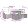 Conjunto de Comedor de Jardín de 6 Piezas con Cojines de Ratán Poliéster Negro by , Outdoor sofas - Ref: Foro24-3349827, Pric...