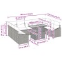 Conjunto de Comedor de Jardín de 10 Piezas con Cojines Gris Ratán Sintético Acacia de , Sofás de exterior - Ref: Foro24-33498...