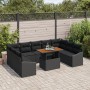 Conjunto de sofá de jardín 10 piezas Negro y marrón by , Outdoor sofas - Ref: Foro24-3349883, Price: 666,69 €, Discount: %