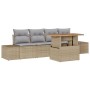 Conjunto de Sofá de Jardín 5 Piezas Beige Ratán Comedor de Jardín de , Sofás de exterior - Ref: Foro24-3349895, Precio: 381,0...
