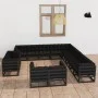 13-piece garden furniture set with black pine wood cushions by vidaXL, Garden sets - Ref: Foro24-3077018, Price: 1,00 €, Disc...