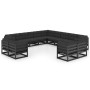 13-piece garden furniture set with black pine wood cushions by vidaXL, Garden sets - Ref: Foro24-3077018, Price: 1,00 €, Disc...