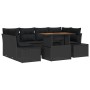 Juego de Sofás de Jardín Juego de 7 Negro Poliratán by , Outdoor sofas - Ref: Foro24-3349918, Price: 520,30 €, Discount: %