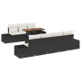 Juego de Comedor de Jardín de 8 Piezas con Cojines Negro Poliratán Acacia von , Outdoor-Sofas - Ref: Foro24-3349921, Preis: 6...
