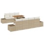 Conjunto de Sofás de Jardín 8 Piezas Beige, Blanco by , Outdoor sofas - Ref: Foro24-3349924, Price: 622,35 €, Discount: %