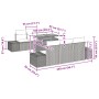 Conjunto de Sofás de Jardín 8 Piezas Beige, Blanco by , Outdoor sofas - Ref: Foro24-3349924, Price: 622,35 €, Discount: %
