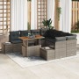 Conjunto de Sofá de Jardín Juego de 9 Gris Poliratán von , Outdoor-Sofas - Ref: Foro24-3349943, Preis: 614,66 €, Rabatt: %