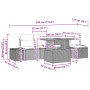 Conjunto de Sofá de Jardín 6 Piezas Negro Ratán Sofá de Exterior by , Outdoor sofas - Ref: Foro24-3349949, Price: 407,06 €, D...