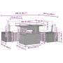 Conjunto de Comedor de Jardín de 5 Piezas con Cojines Negro Ratán von , Outdoor-Sofas - Ref: Foro24-3349956, Preis: 395,23 €,...