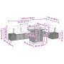 Conjunto de Comedor de Jardín de 7 piezas con Cojines Negro Poliratán Acacia by , Outdoor sofas - Ref: Foro24-3349970, Price:...