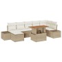Conjunto de Sofás de Jardín Set de 8 Beige Ratán, Metal, Tela by , Outdoor sofas - Ref: Foro24-3349994, Price: 567,42 €, Disc...
