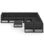 10-piece garden furniture set with black pine wood cushions by vidaXL, Garden sets - Ref: Foro24-3077043, Price: 1,00 €, Disc...
