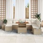 Conjunto de Sofá de Jardín Set de 9 Beige Poliratán by , Outdoor sofas - Ref: Foro24-3350001, Price: 633,62 €, Discount: %
